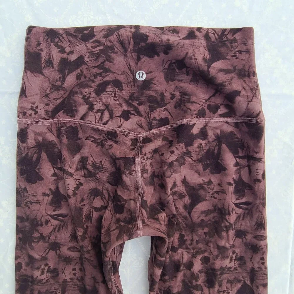Lululemon Align Pant 28" - Mini Dusk Floral Antique Bark Black - Size 6 - Picture 13 of 16
